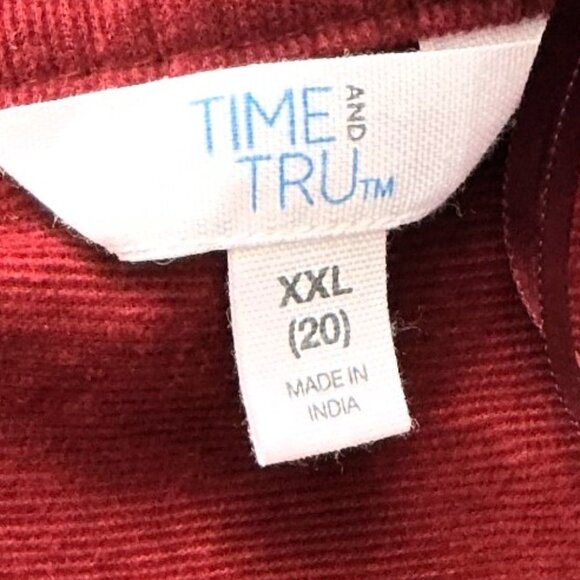 CRANBERRY WOVEN TIERED DRESS HOLIDAY CASUAL PLUS SIZE XXL-20 GUC - Picture 12 of 14